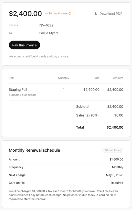 Checkout + Renewal