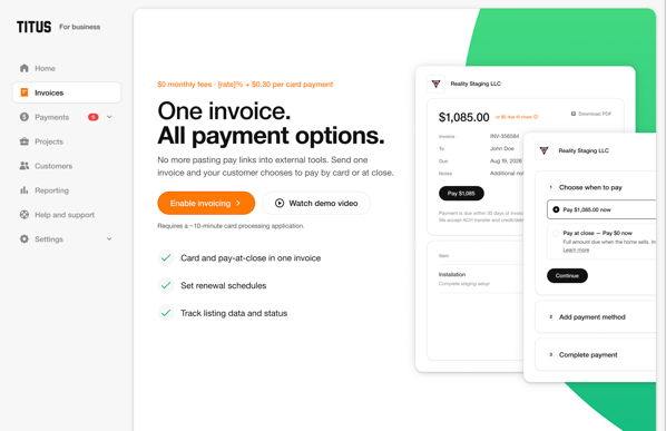 New Invoice Empty State